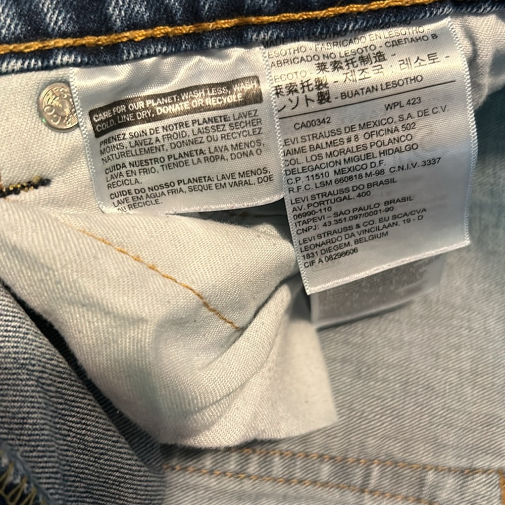 Mens LEVI STRAUSS & Co. 505 Denim Jeans 36/30 Blue EUC - Picture 7 of 8